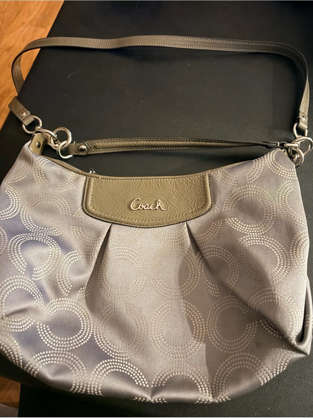Coach Signature Ashley Dotted Op Art Convertible Hobo bag